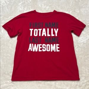 The Children's Place Red Short Sleeve Tee Totally Awesome